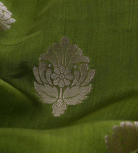 Mahendi moonga silk banarasi saree
