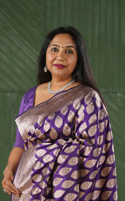 Dark purple katan silk banarasi saree