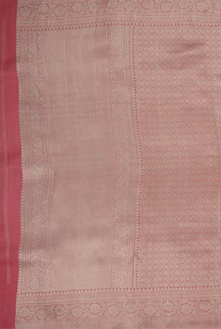 Peach banarasi organza saree