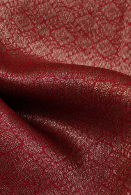 Red banarasi organza saree