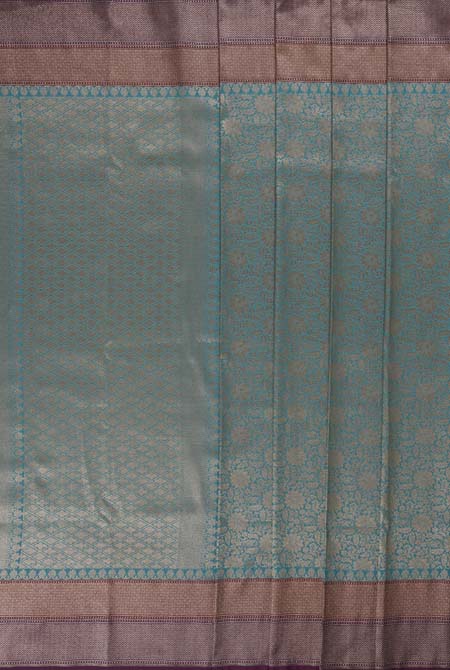 Rama maroon banarasi brocade saree