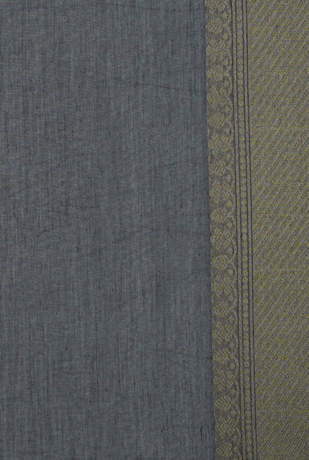 Light yellow grey border chinia banarasi saree