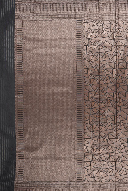 Black soft silk banarasi saree