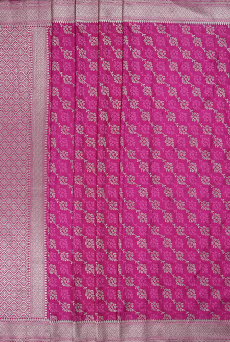Rich magenta soft silk banarasi saree
