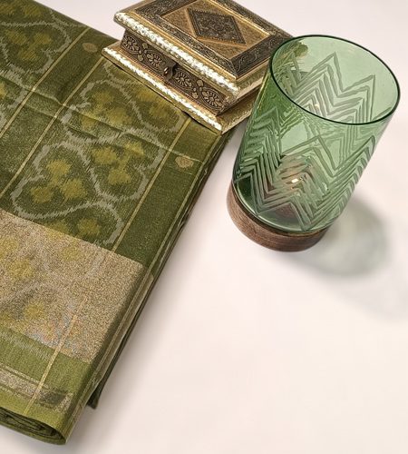 Mahedi patola semi tusser saree