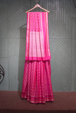 Raani banarasi cotton patola wave saree